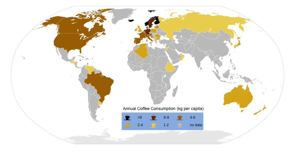 annual coffee consumption per capita