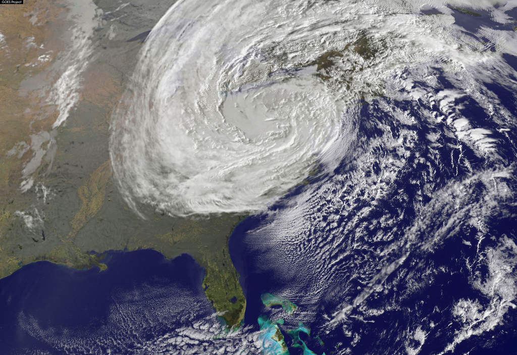 Superstorm Sandy from space