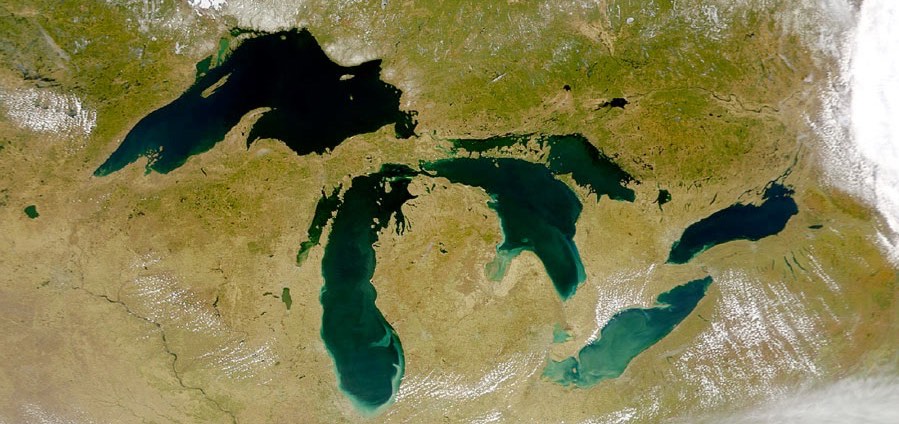 Great Lakes from space