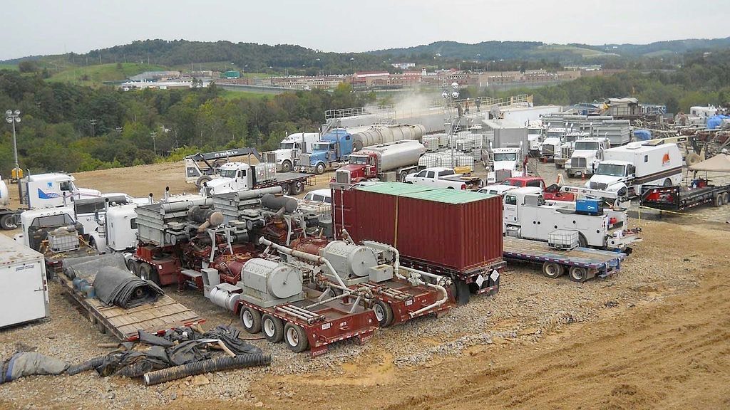 Heavy Equipment at New Fracking Site