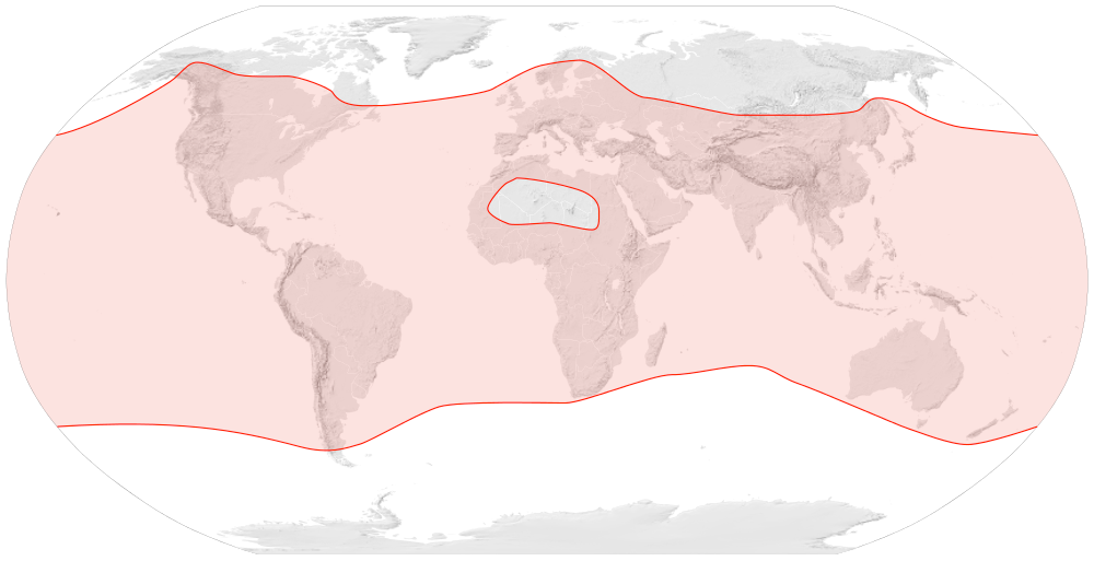 Global Span of Honeybee Populations Covering Almost all Areas of the Globe