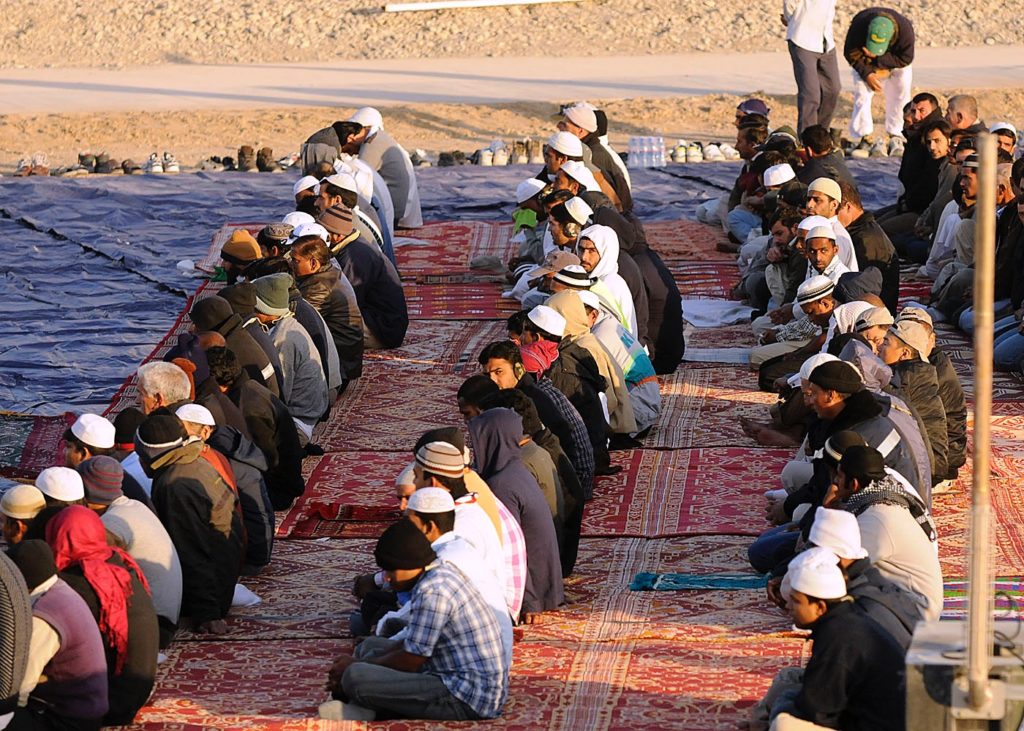 Image of group Muslim prayer