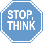 Stop and Think sign