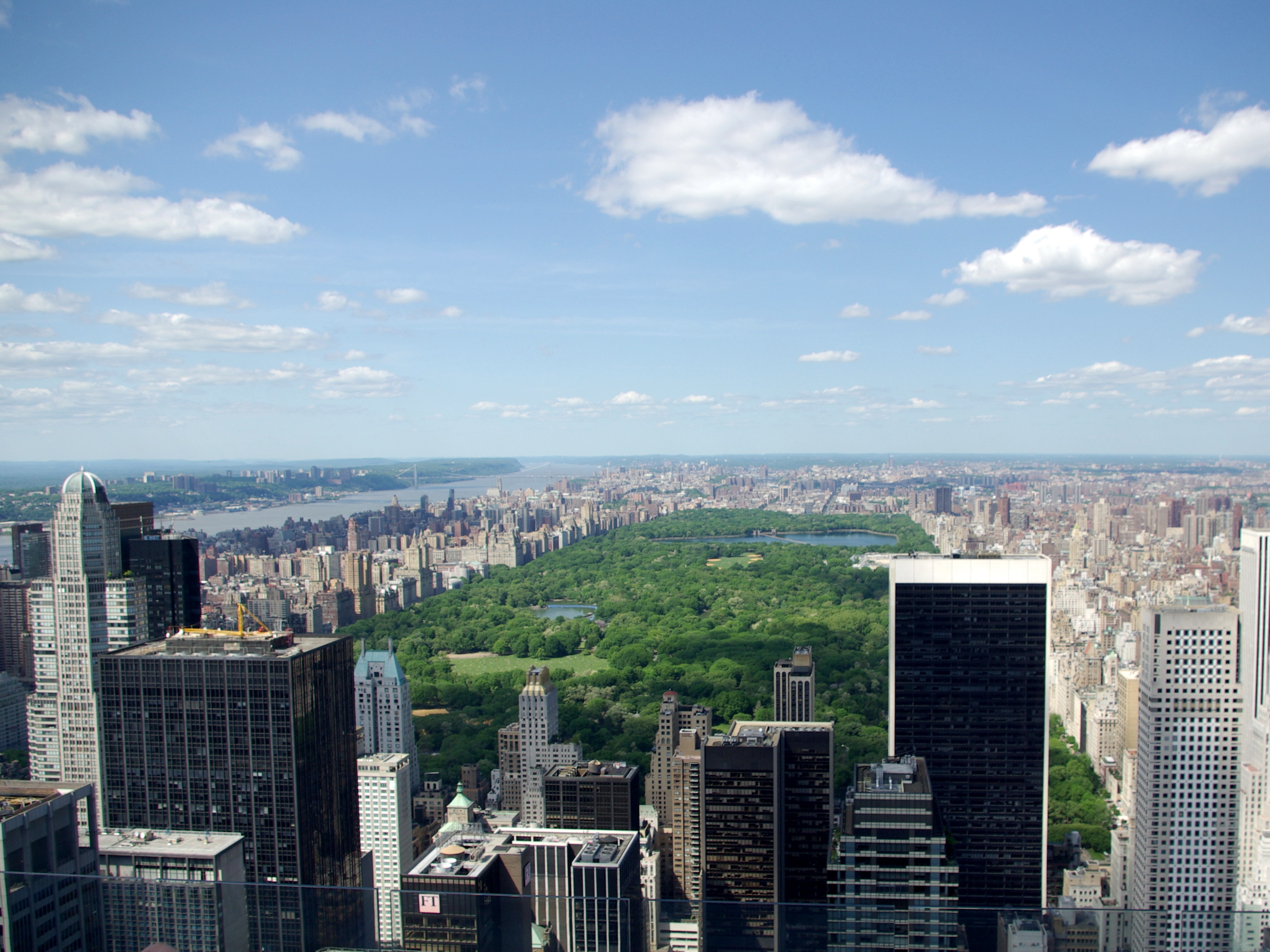 Image of Central Park seen from Rockefeller Center.