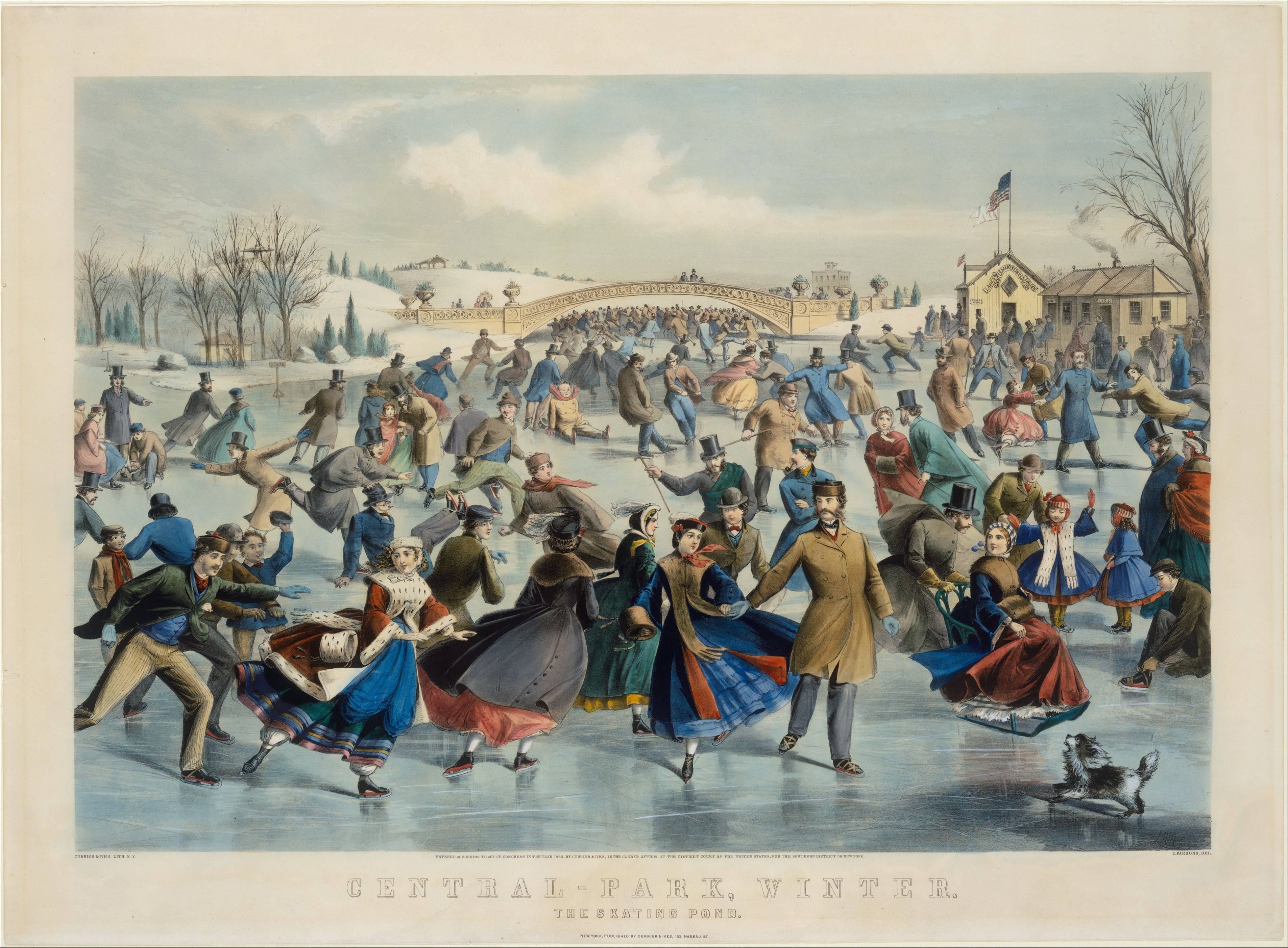 Ice skaters at central park