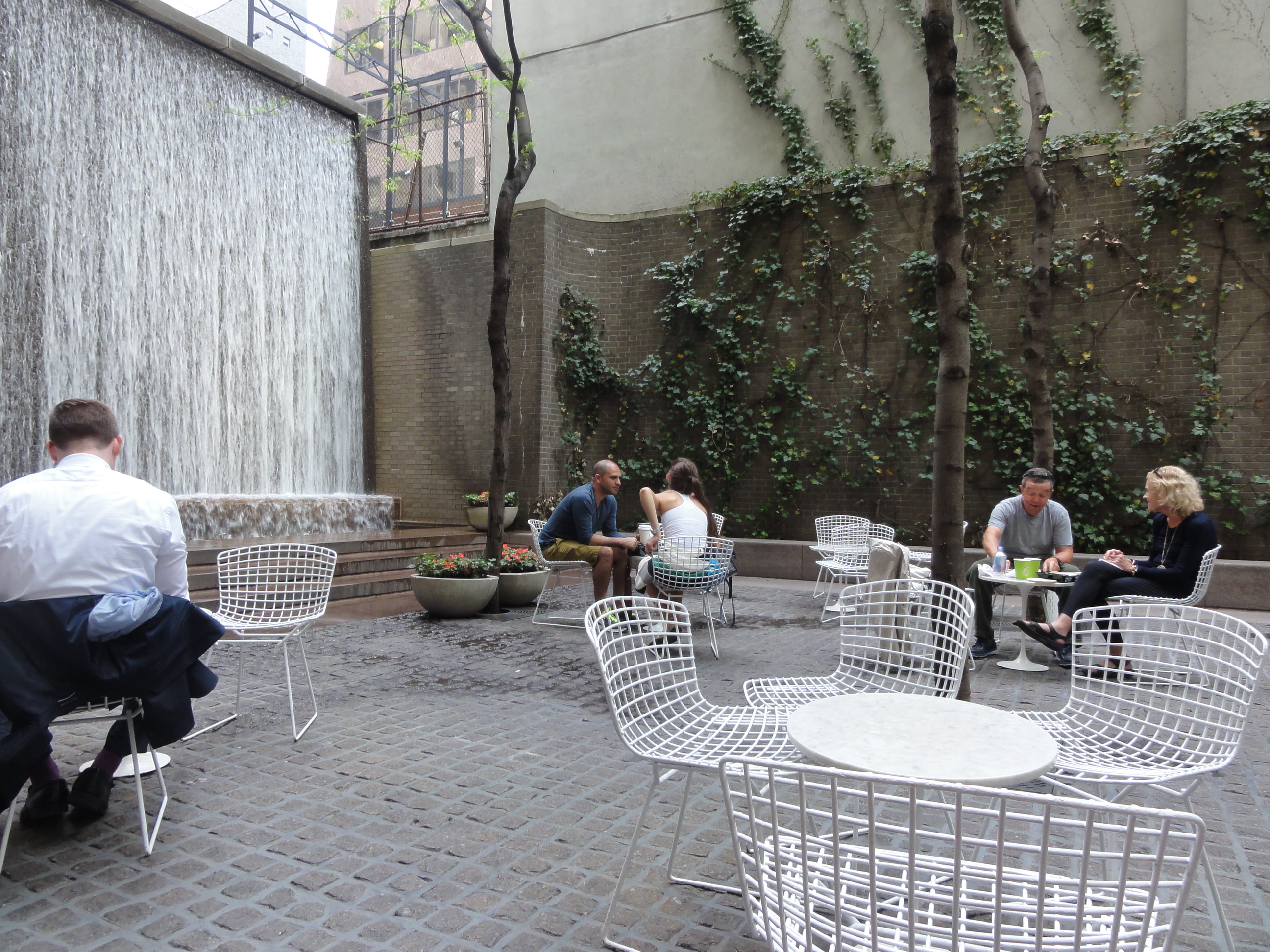 seating in paley park