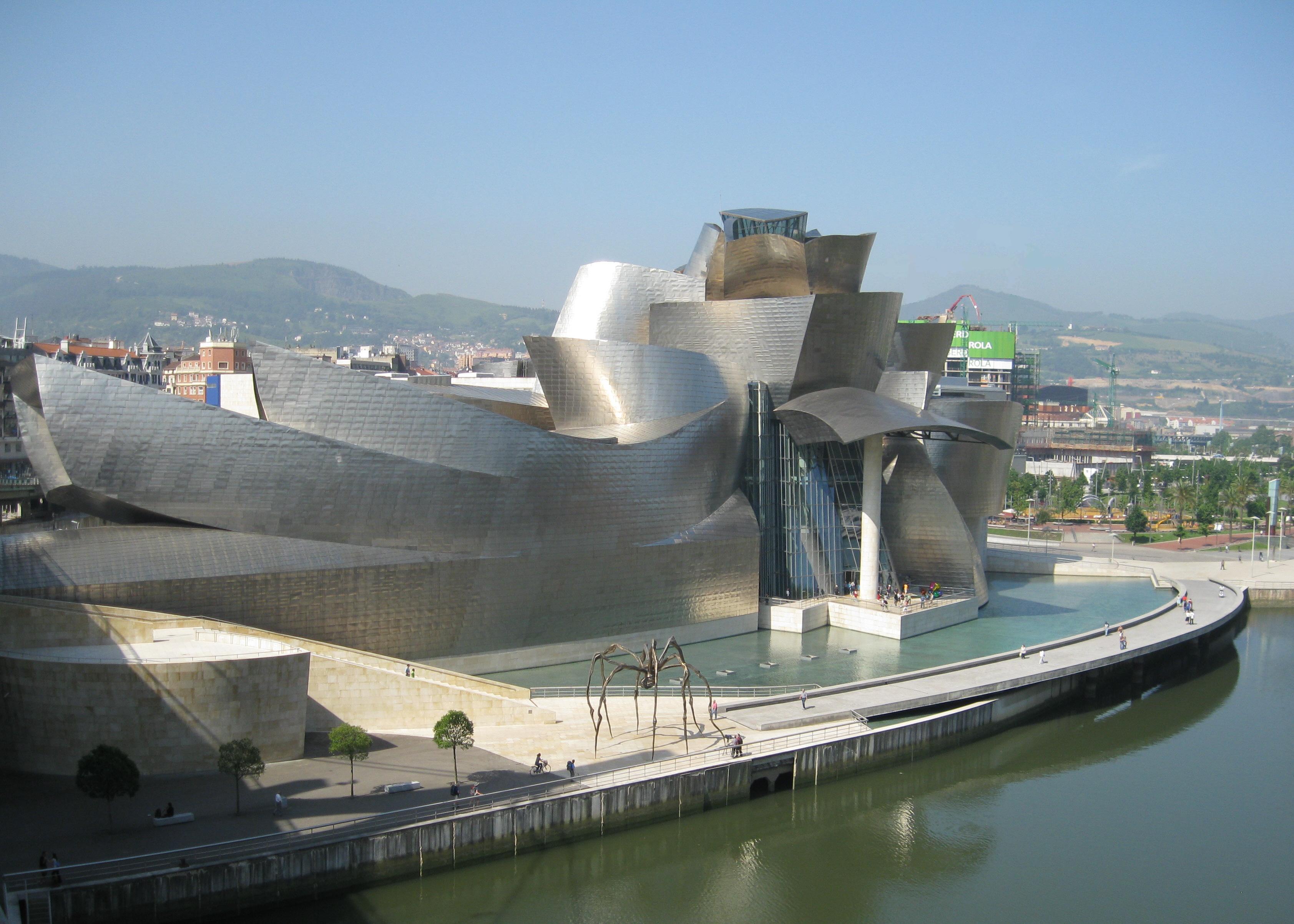 Guggenheim Bilbao exterior shot.