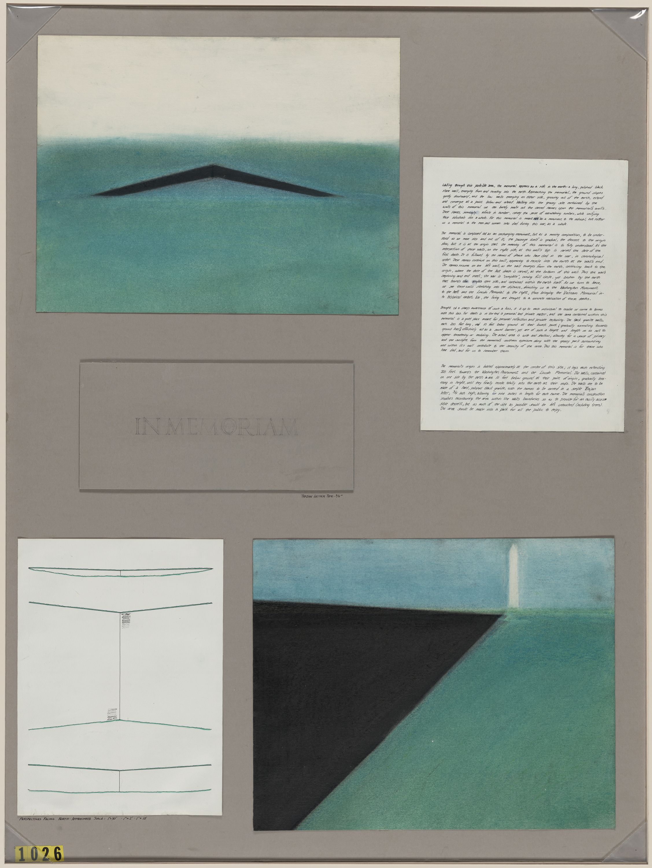 Maya Lin's submission to the Vietnam Veteran's memorial compeition