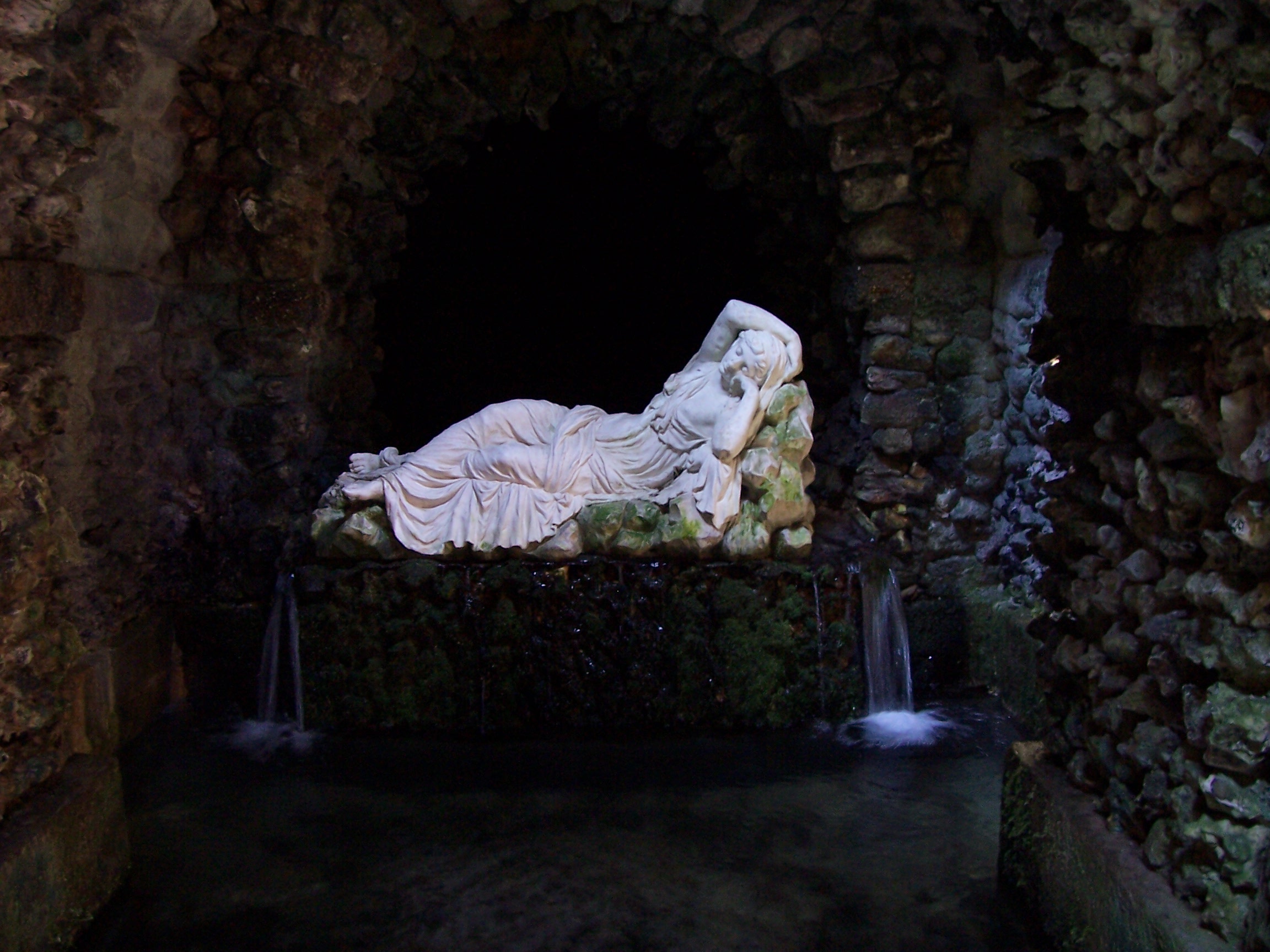 Reclining Nymph in Stourhead Grotto.