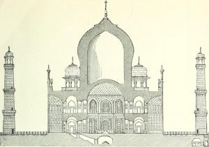 Section of Taj Mahal