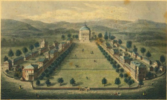 engraving of the lawn