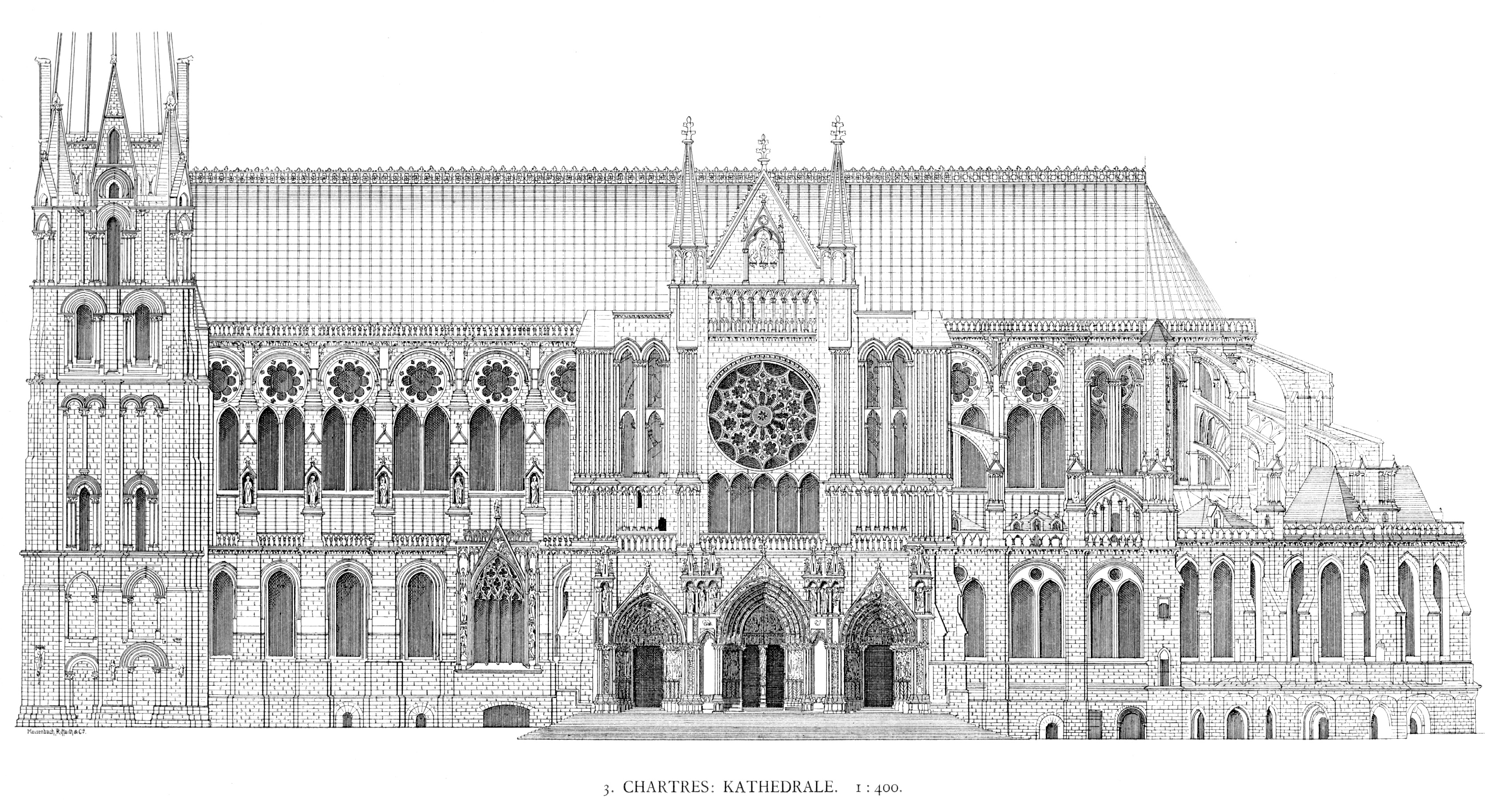 side elevation of chartres