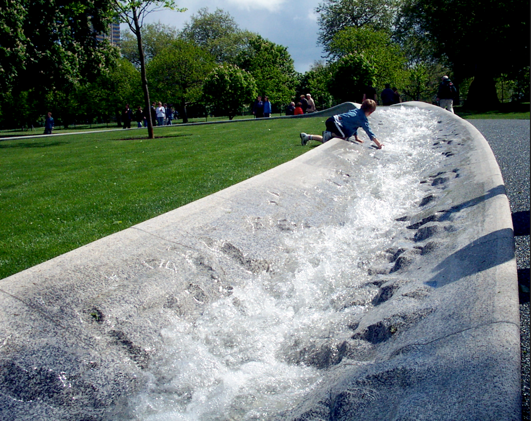 Picture of Child Playing in princess diana memorial fountain