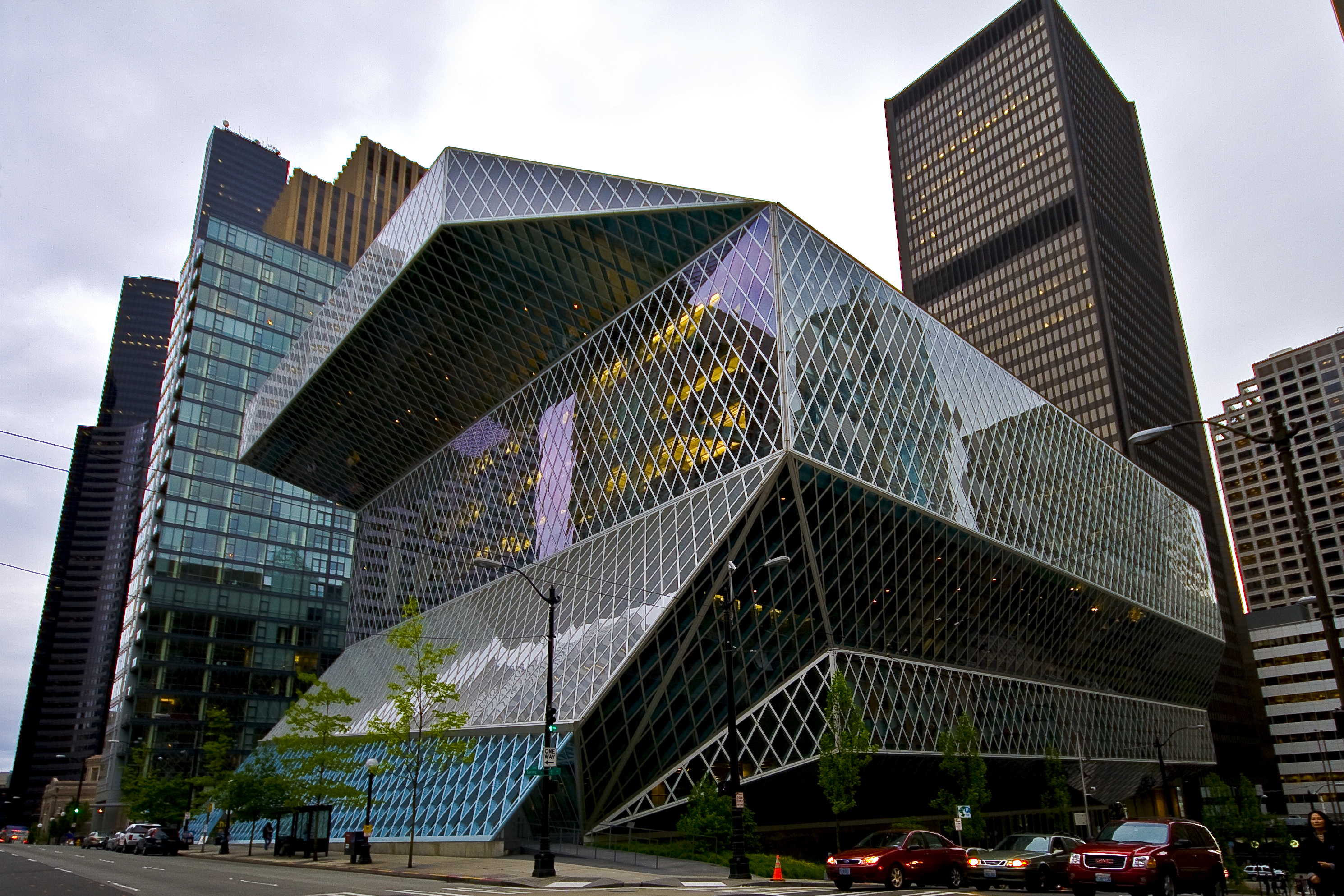 Image of exterior of seattle public library