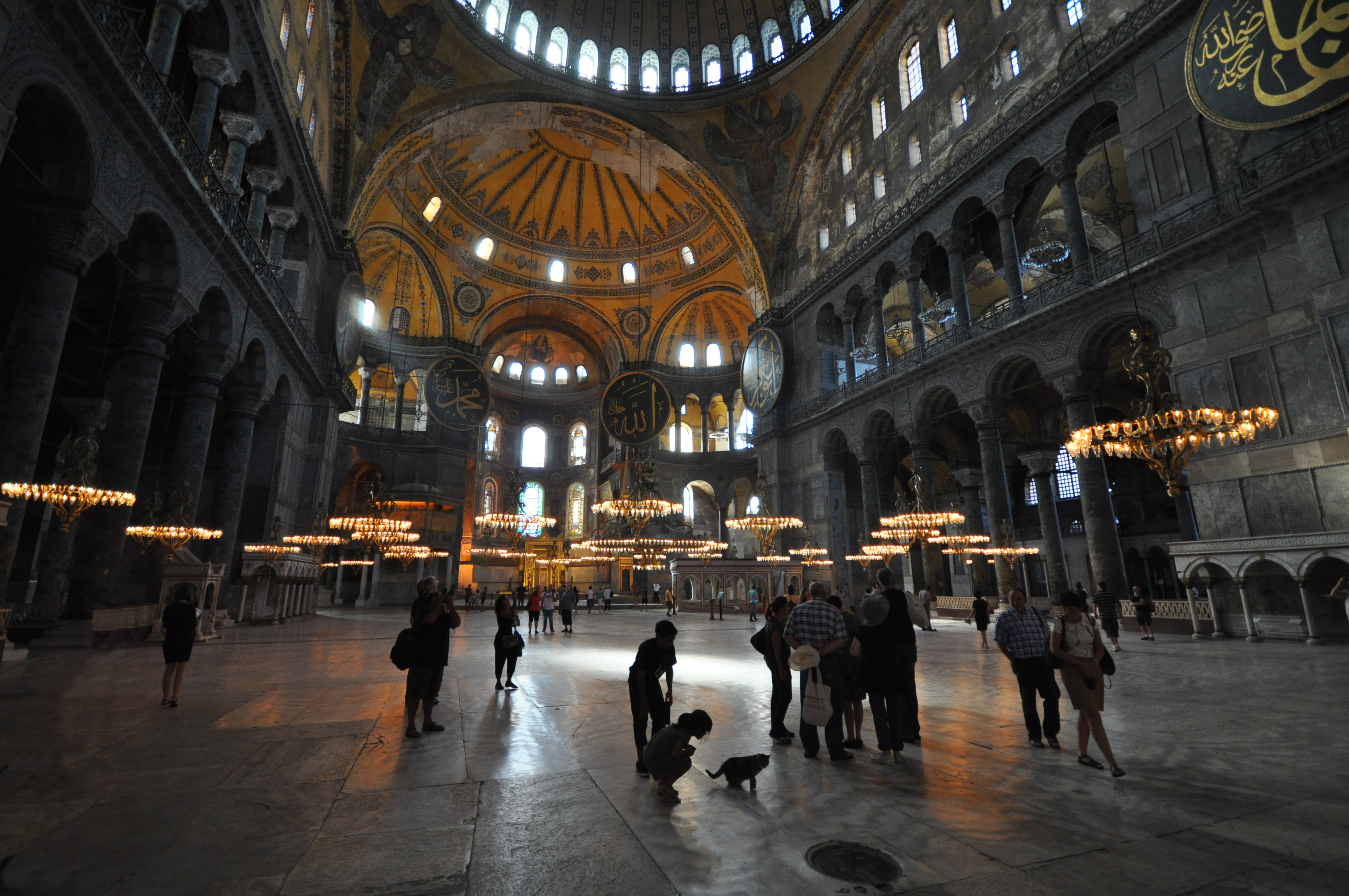 Interior shot of Hagia Sophia