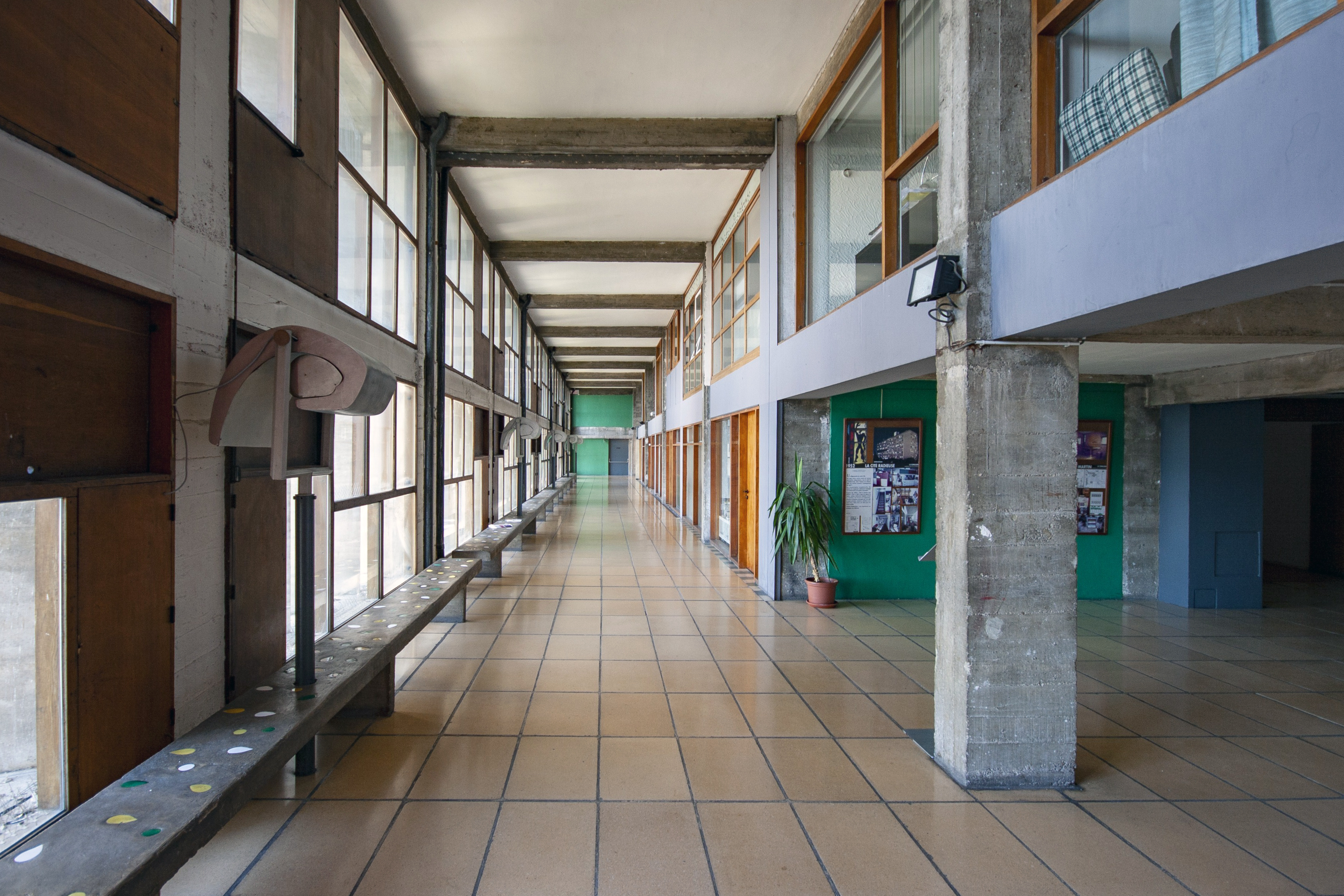 Interior hallway of Unite d'habitation