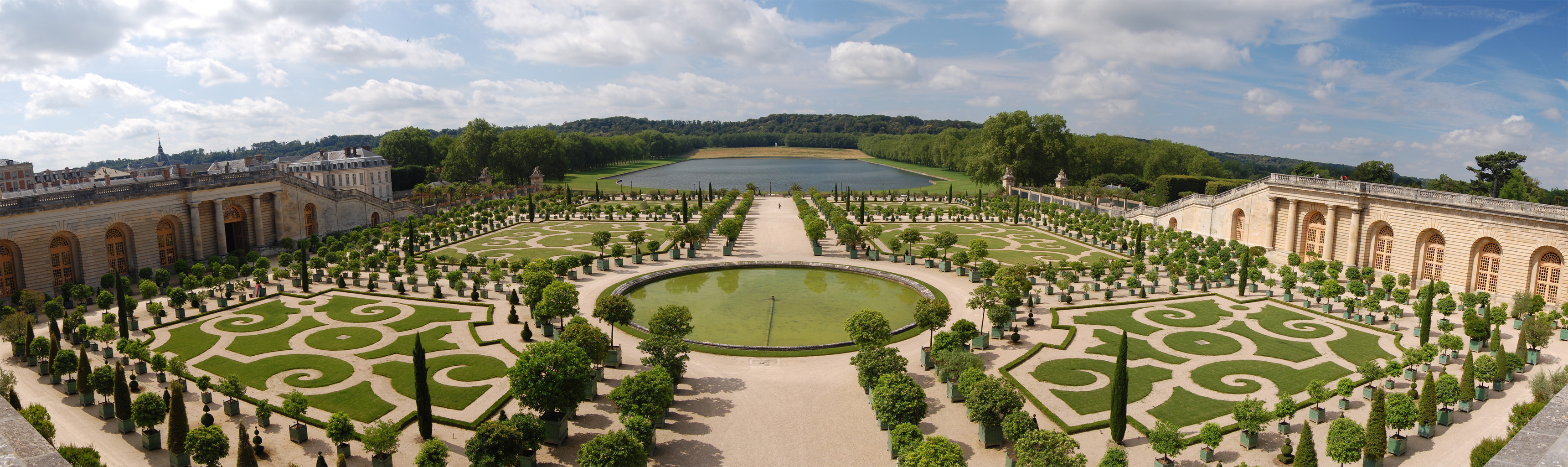 Panorama of Orangery at Versailles.