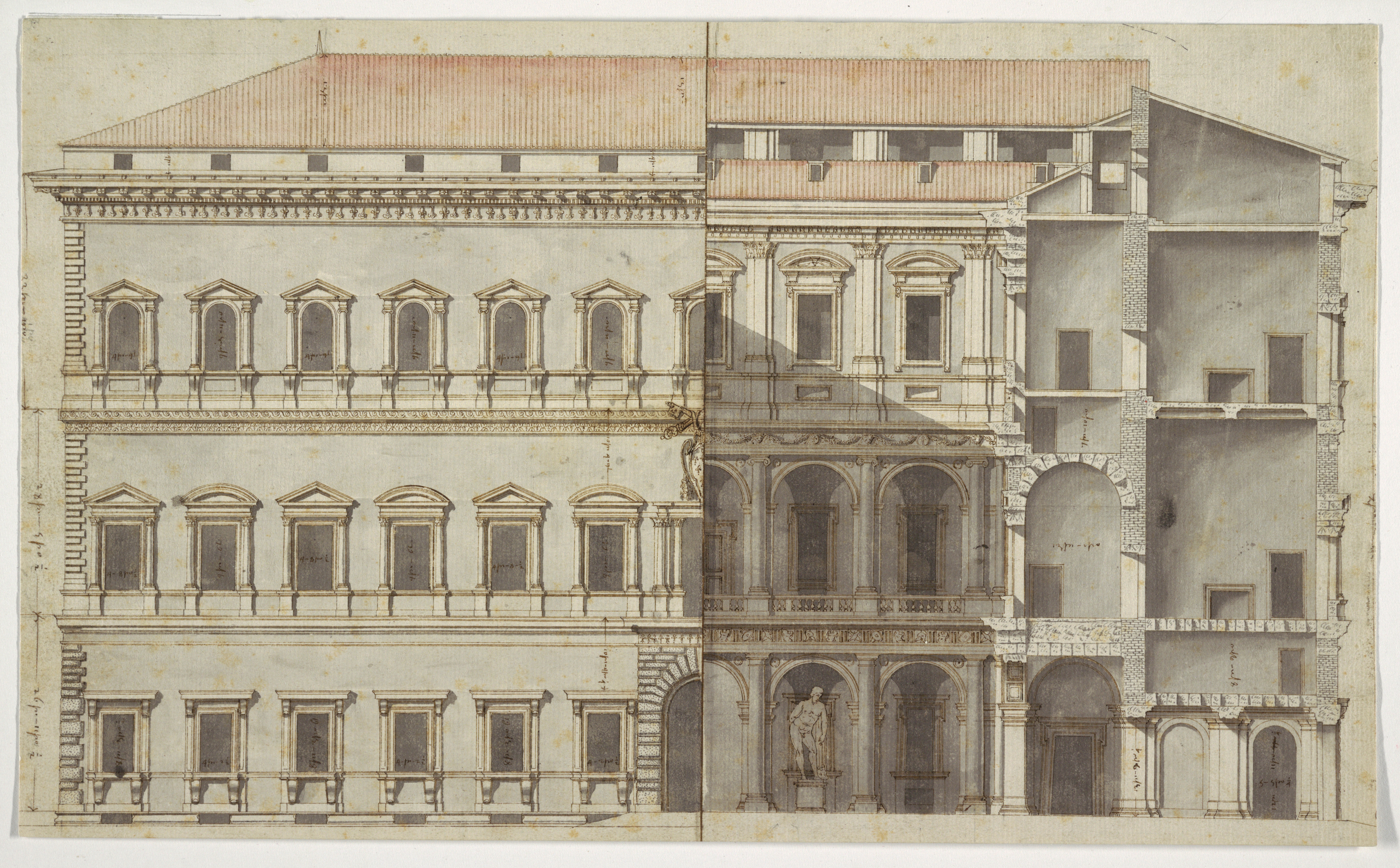 elevation of palazzo farnese