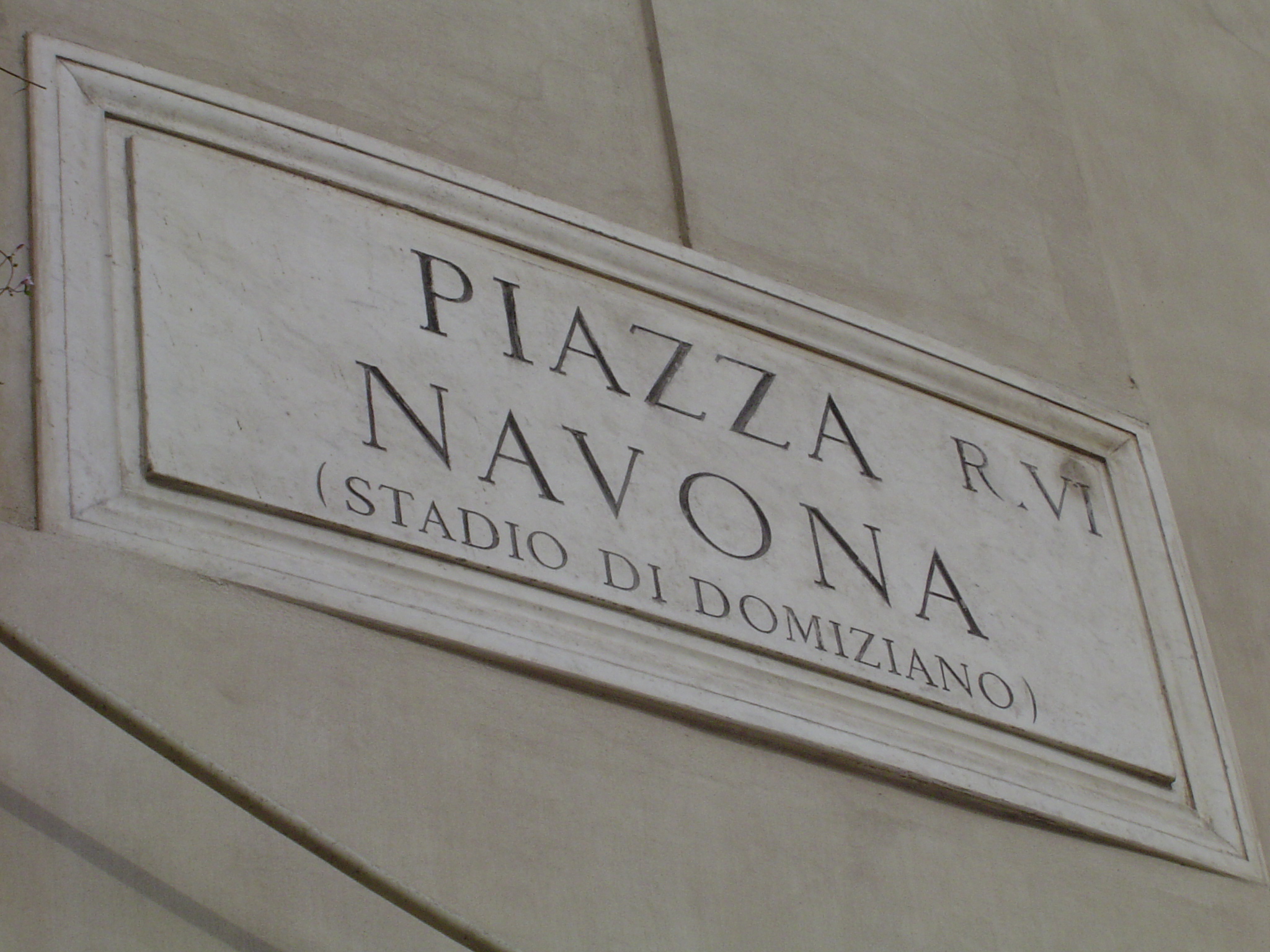 Piazza Navona plaque