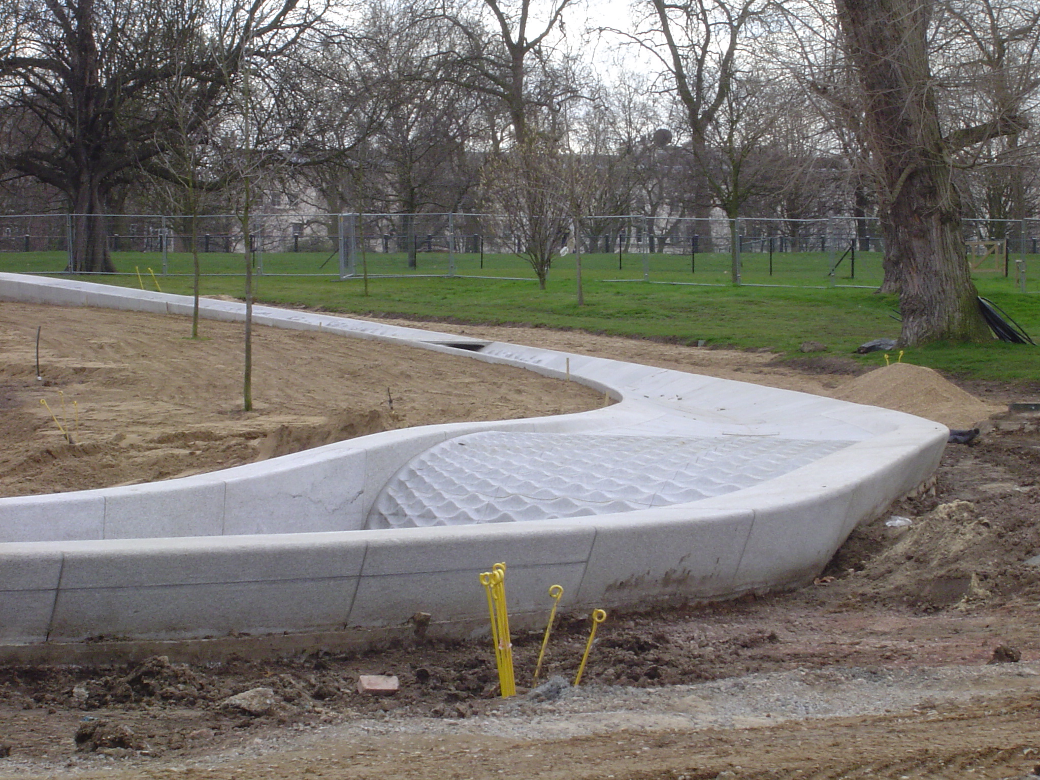 Construction image of princess diana memorial