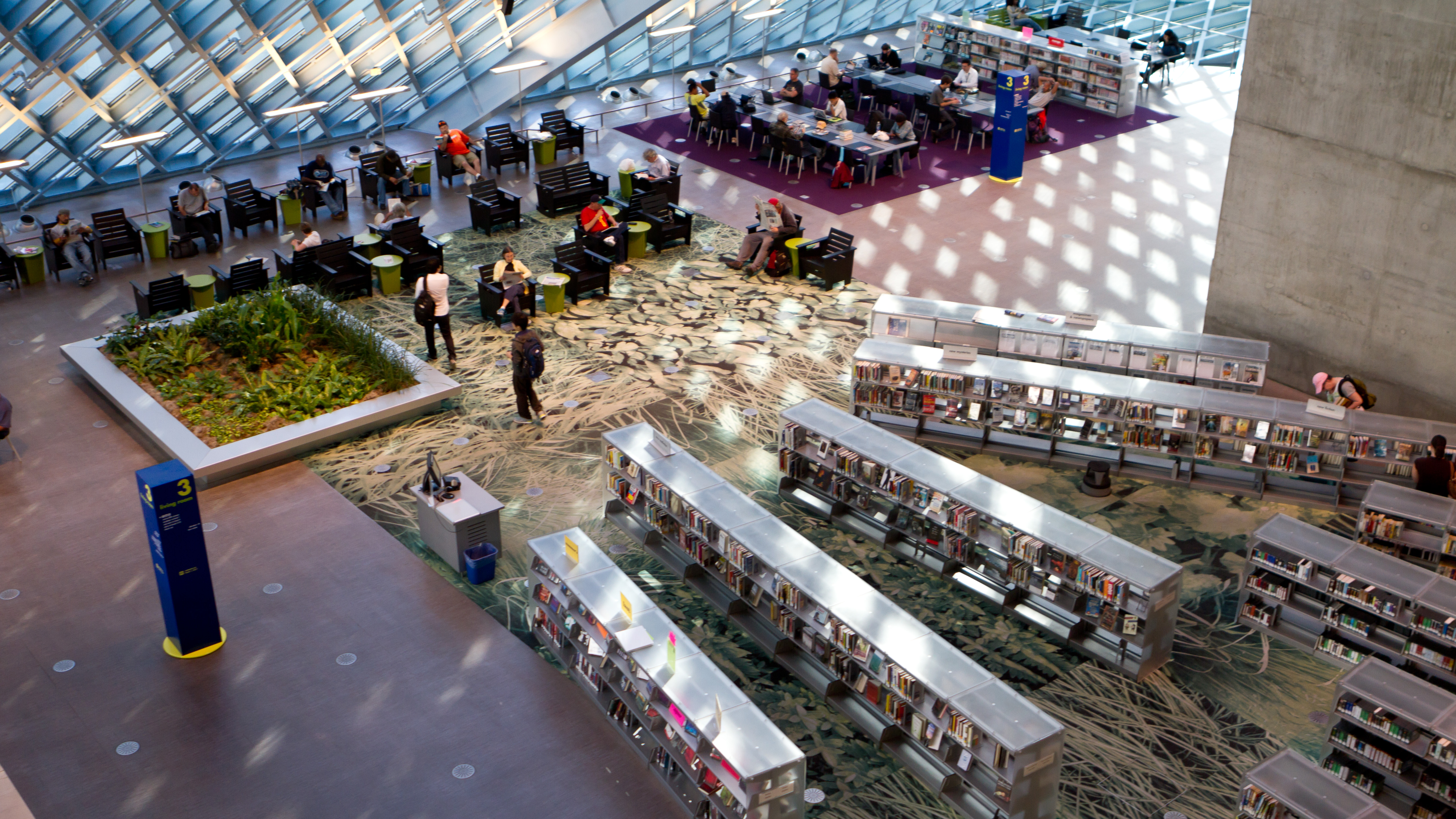 Seattle public library reading room