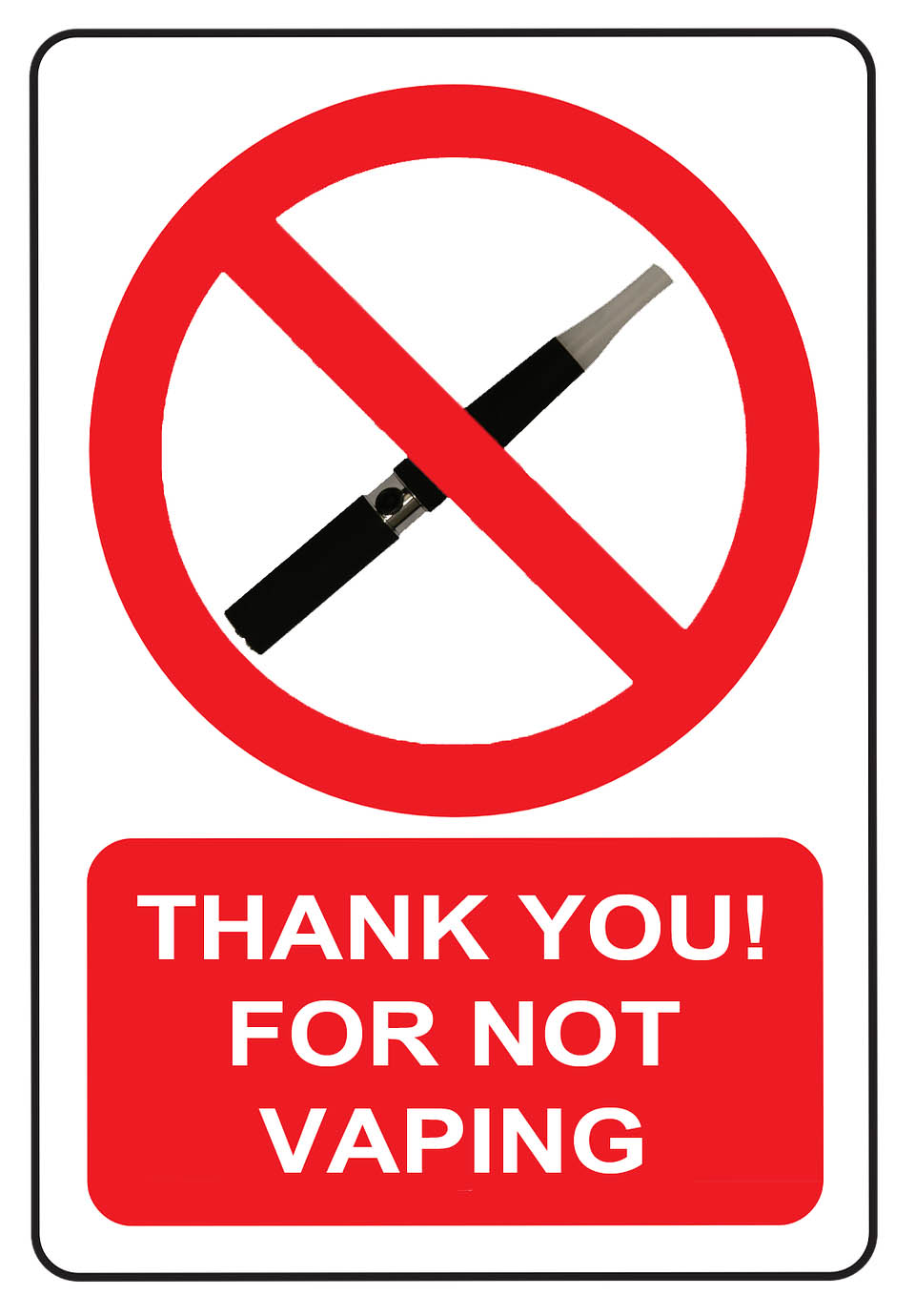 thank you for not vaping