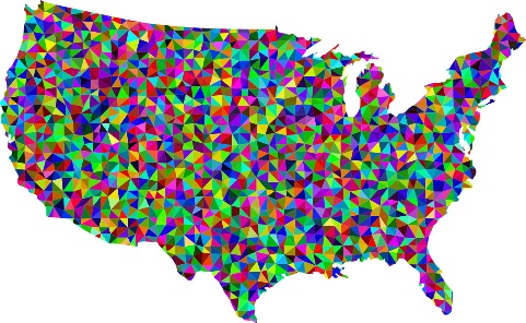 colorful illustration of the united states
