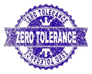 Icon saying "Zero Tolerance"