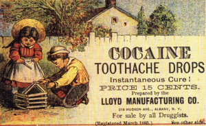 old advertisement for cocaine toothache drops