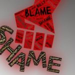 illustration with "shame and blame" words