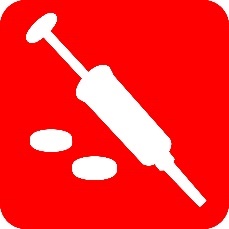 illustration of a syringe and pills