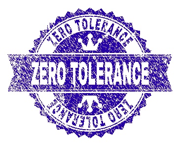 Icon saying "Zero Tolerance"