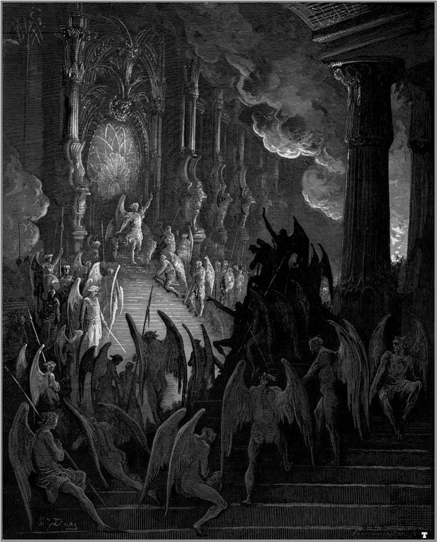 Paradise Lost: Satan is conquered by Doré