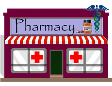 Illustration of a pharmacy