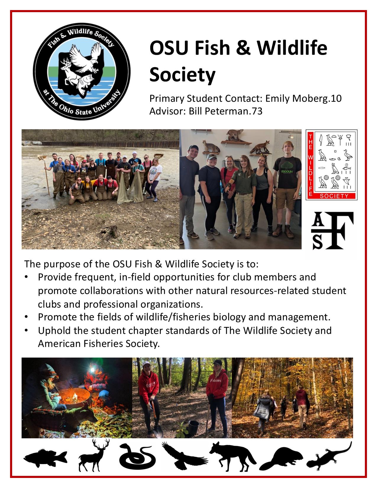 OSU Fish and Wildlife Society CFAES Club Catalog OSU Fish and Wildlife Society CFAES Club Catalog