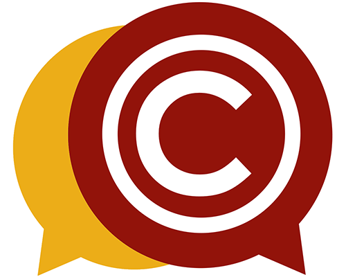 copyright symbol inside a conversation bubble