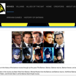 Screenshot of Batman-themed student website