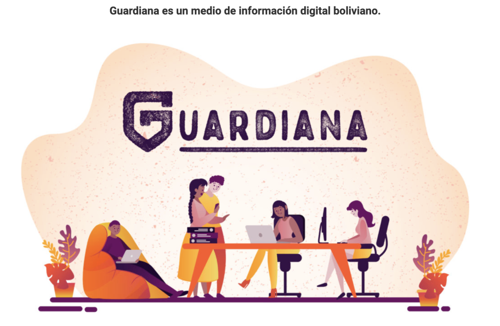 Guardiana Website, Screenshot