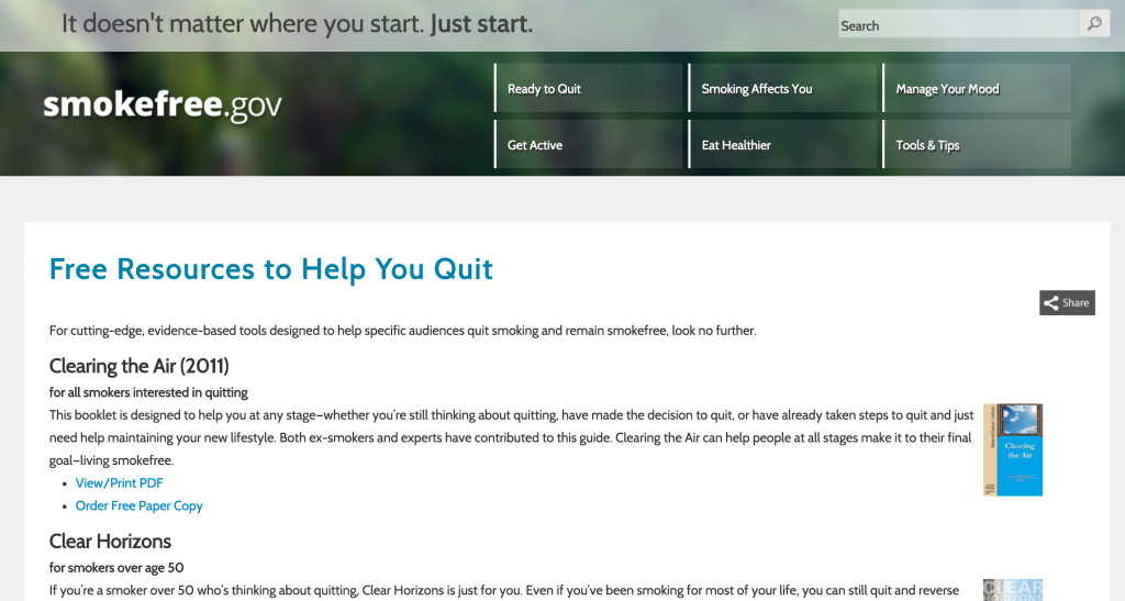 smokefree.gov screenshot