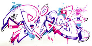 "Bias" graffiti spraypainted