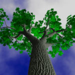a rendering of the bright green leaf tree