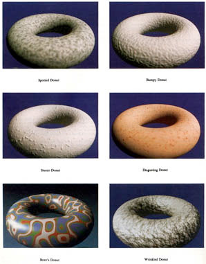 renderings of different donut sapes