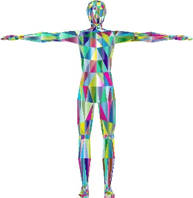 outline of human with arms held outstretched