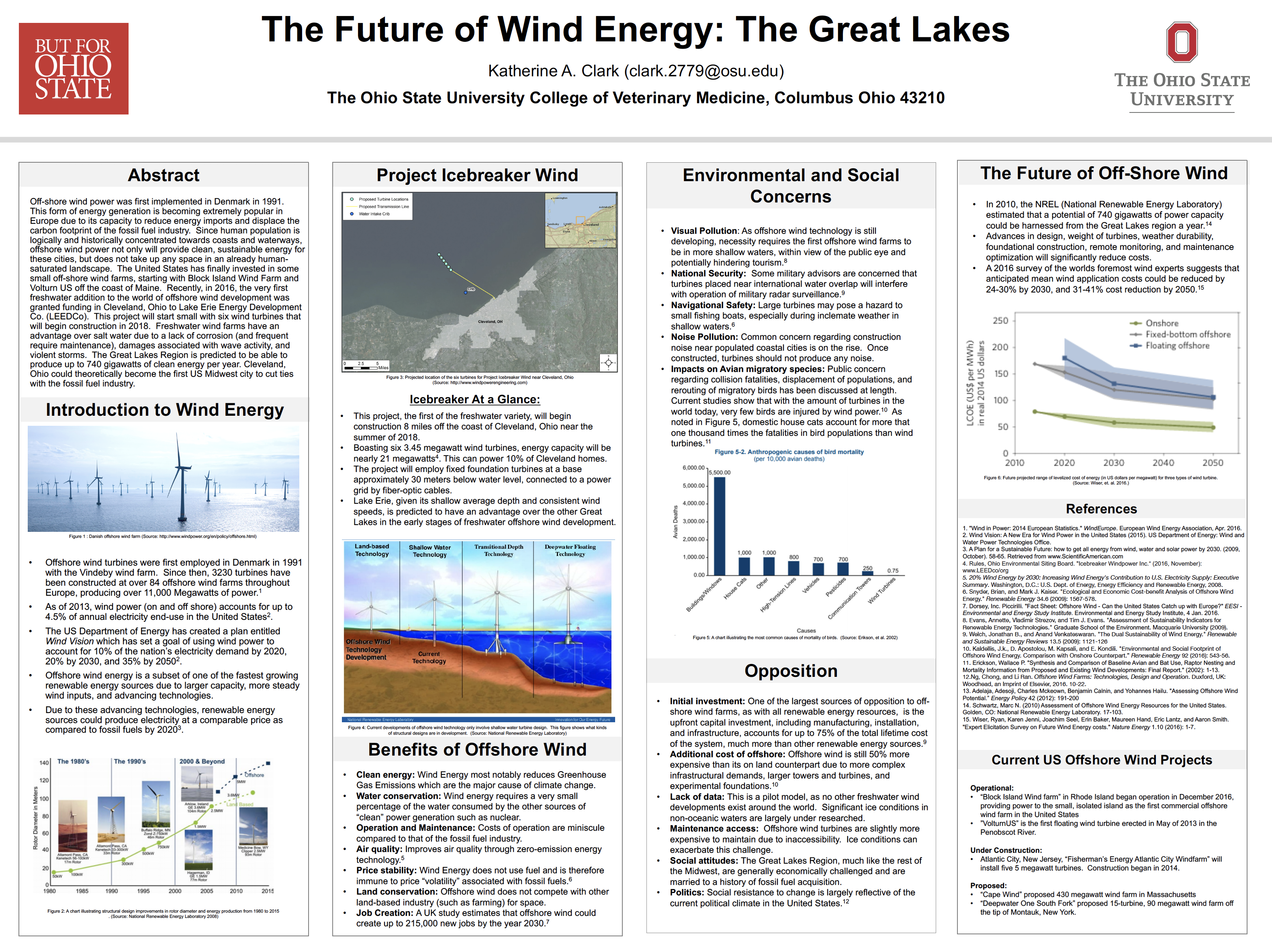 student created poster entitled the future of wind energy: The Great Lakes